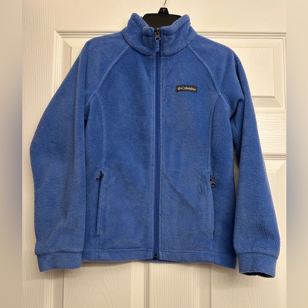 Columbia Girl Fleece Jacket Size Medium 10/12, Full Zip, line new